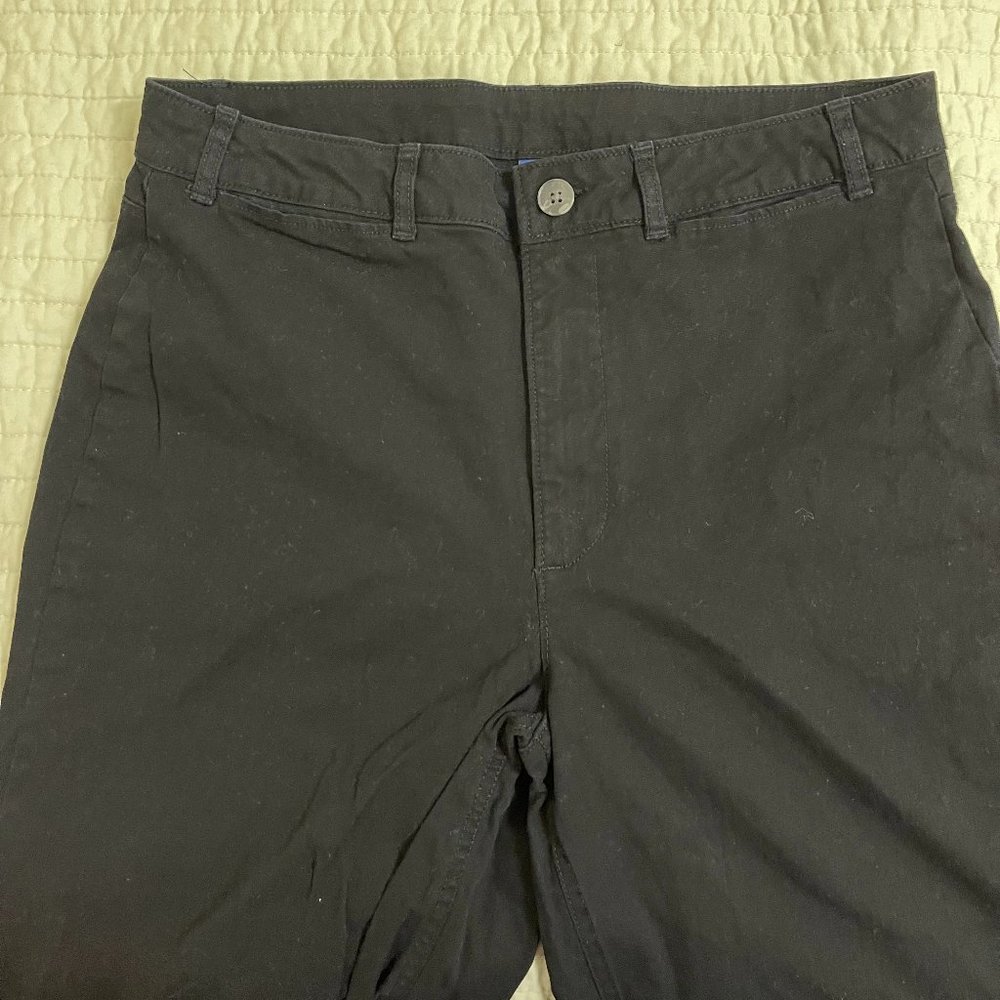 High-Waisted Wide-Leg Cropped Chino Pants for Women